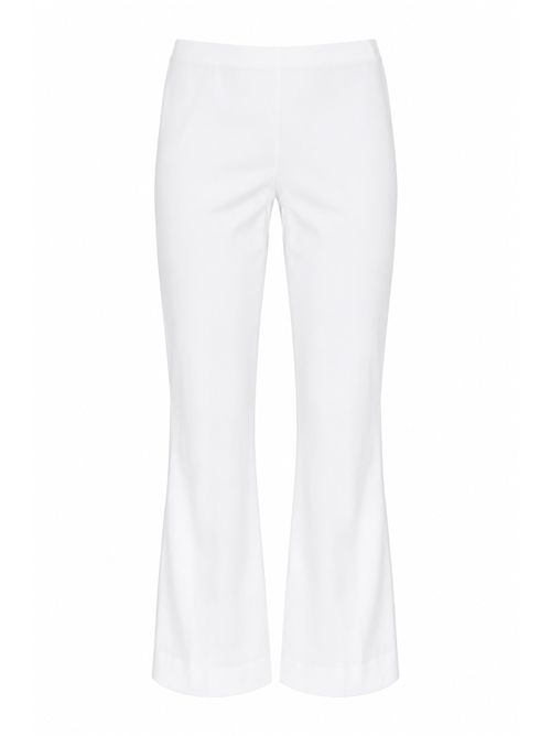 Pantaloni a trombetta Claudette in tela di cotone Bianco Liviana Conti | CNTK50A01-0